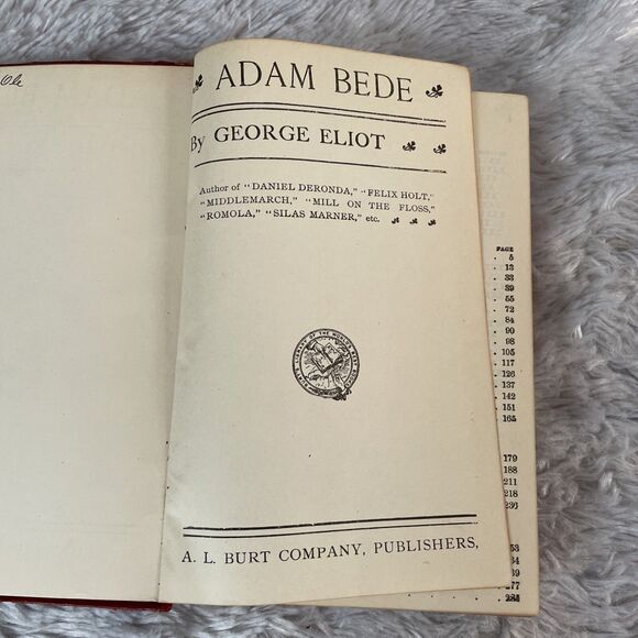Antique Adam Bede by George Eliot 1925 AL Burt Company Classic Victorian Novel - Picture 5 of 12